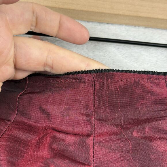 Y2K Midi Skirt 12 Burgundy Black Iridescent Whimsigoth Witchy Vamp Dark Romantic - Picture 3 of 12